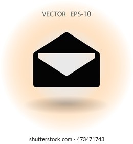 Flaches Symbol für Buchstaben