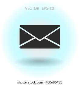 Icono plano de la letra