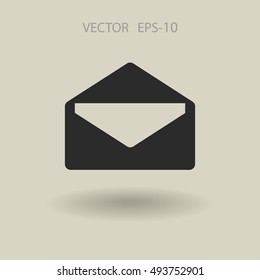 Flat icon of letter