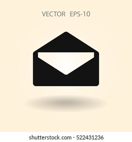 Flat icon of letter