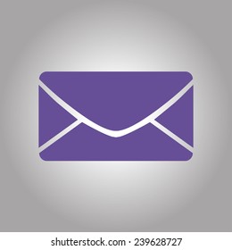 Flat  icon of letter. Mail icon. 