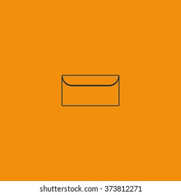 Flat icon of letter. Mail illustration.