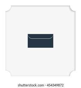 Flat icon of letter. Mail illustration.