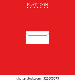 Flat icon of letter. Mail illustration.