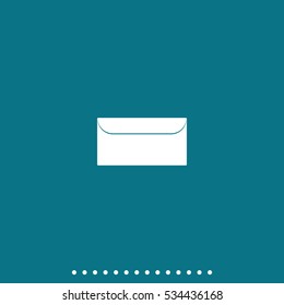 Flat icon of letter. Mail illustration.