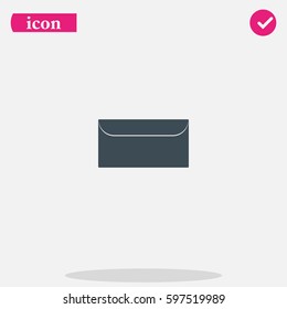 Flat icon of letter. Mail illustration.