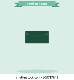 Flat icon of letter. Mail illustration.