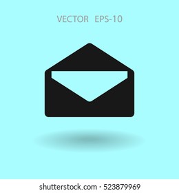 Icono plano de la letra. ilustración vectorial