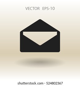 Flat icon of letter. vector illustration