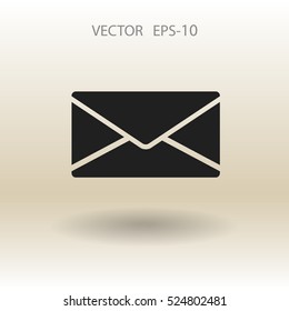 Icono plano de la letra. ilustración vectorial
