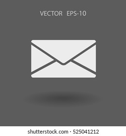Flat icon of letter. vector illustration