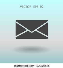 Flat icon of letter. vector illustration
