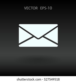 Flat icon of letter. vector illustration