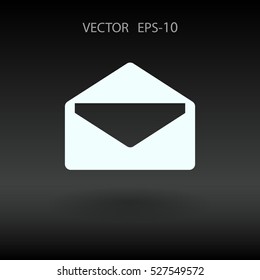 Flat icon of letter. vector illustration