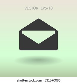 Flat icon of letter. vector illustration