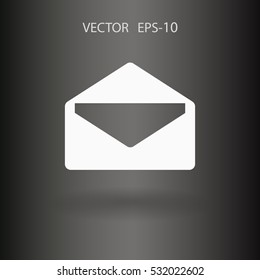 Flaches Symbol des Briefes. Vektorgrafik
