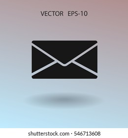 Flaches Symbol des Briefes. Vektorgrafik