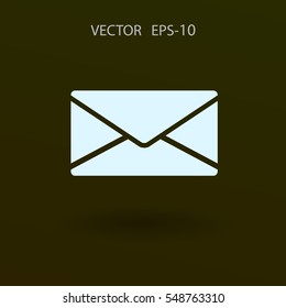 Flat icon of letter. vector illustration