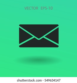 Flat icon of letter. vector illustration