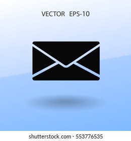Flat icon of letter. vector illustration