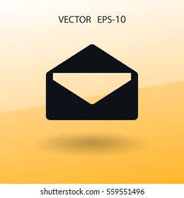 Flat icon of letter. vector illustration