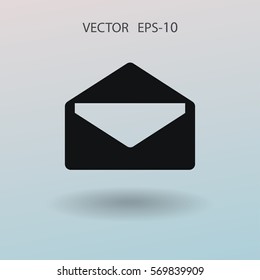 Flat icon of letter. vector illustration