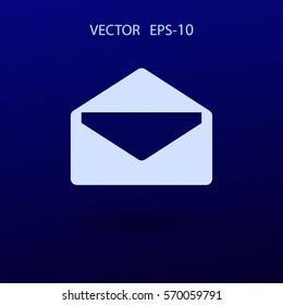 Flat icon of letter. vector illustration