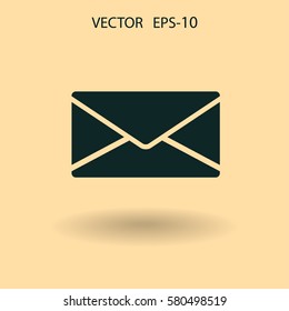 Icono plano de la letra. ilustración vectorial