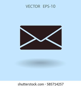 Flat icon of letter. vector illustration