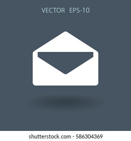 Flat icon of letter. vector illustration