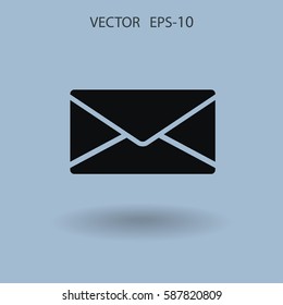 Icono plano de la letra. ilustración vectorial