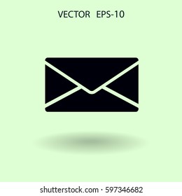 Flat icon of letter. vector illustration