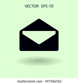 Icono plano de la letra. ilustración vectorial