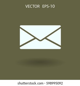 Flat icon of letter. vector illustration
