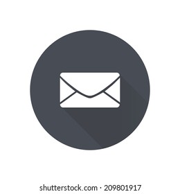 Flat  icon of letter.Mail icon. 