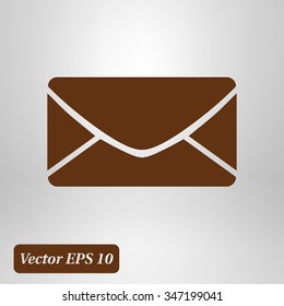 Flat  icon of letter.Mail icon. 