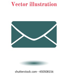 Flat  icon of letter.Mail icon. 