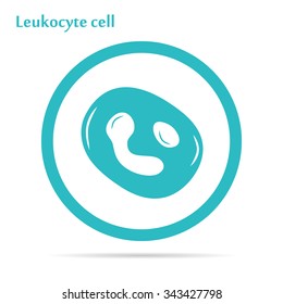 Flat Icon Leukocytes Cell In Round Frame