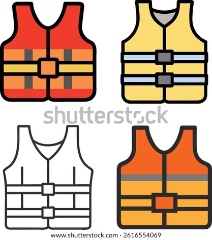 Flat Icon of Life Jackets