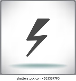 Flat icon. Lightning.