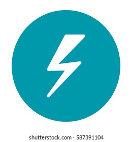 Flat icon. Lightning.