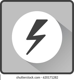 Flat icon. Lightning.