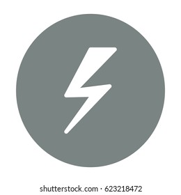 Flat icon. Lightning.