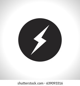 flat icon of lightning