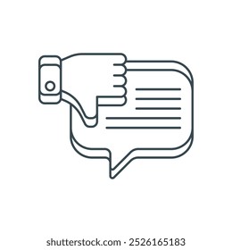 flat icon line Dissatisfied EPS file