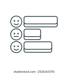 flat icon line Horizontal Bar Graph EPS file