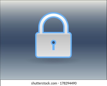 Flat icon of lock