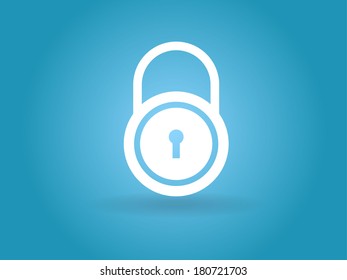 Flat icon of lock