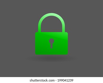 Flat icon of lock