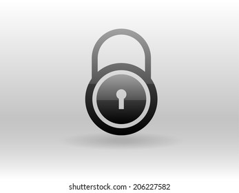 Flat icon of lock
